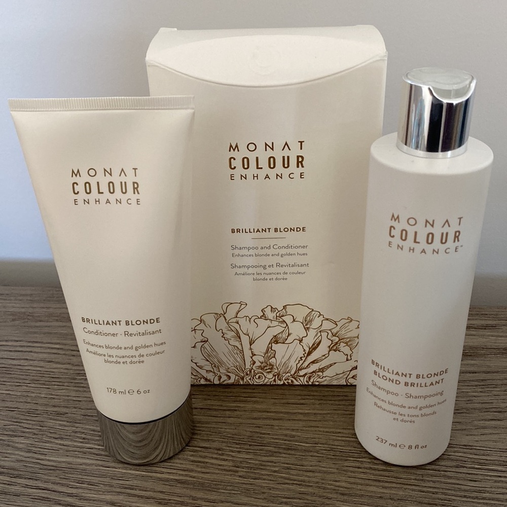 Monat brilliant blonde color enhance- shampoo & conditioner NEW
